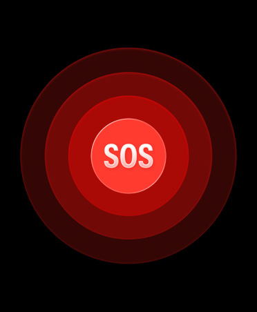Symbolet for Nødanrop (SOS).