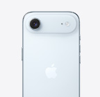 iPhone Air, zadná vonkajšia strana, nebeská modrá farba, sústava kamery Fusion v plató navrchu